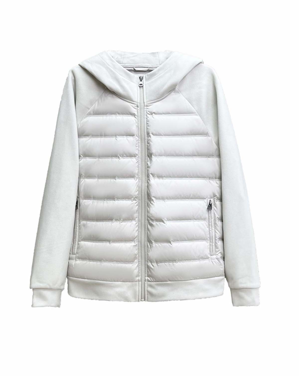 Fashionable Versatile Knit and Quilted Goose Down Jacket-d6011